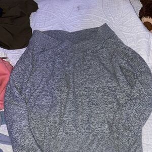 Reitmans Gray Off-the-Shoulder Sweater